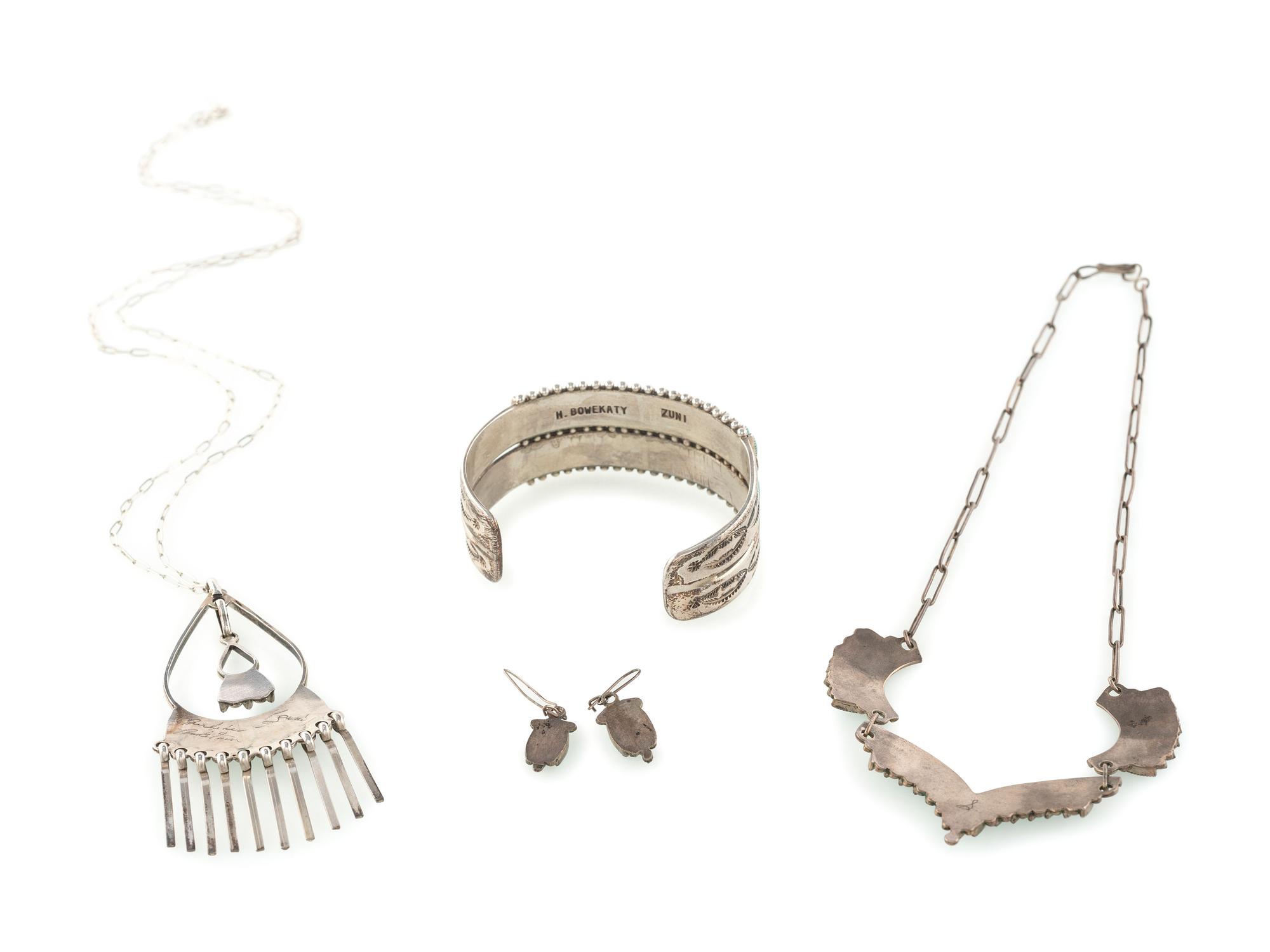 Zuni Silver and Needle Point Turquoise Jewelry