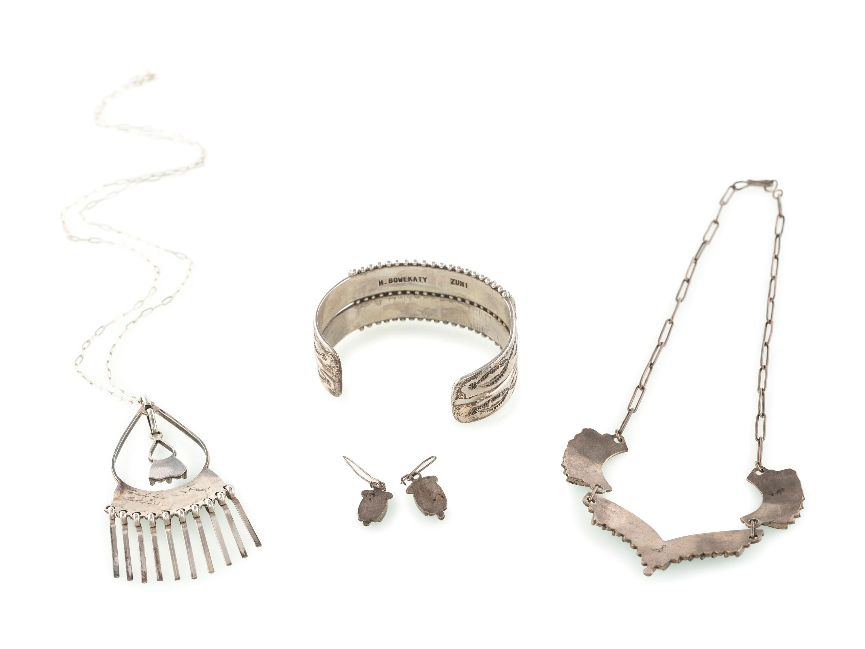 Zuni Silver and Needle Point Turquoise Jewelry
