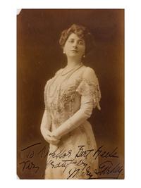 [20TH-CENTURY OPERA SINGERS]. A group of signed 6 photographs or photographic postcards of opera singers from the 1900s, comprising images of: