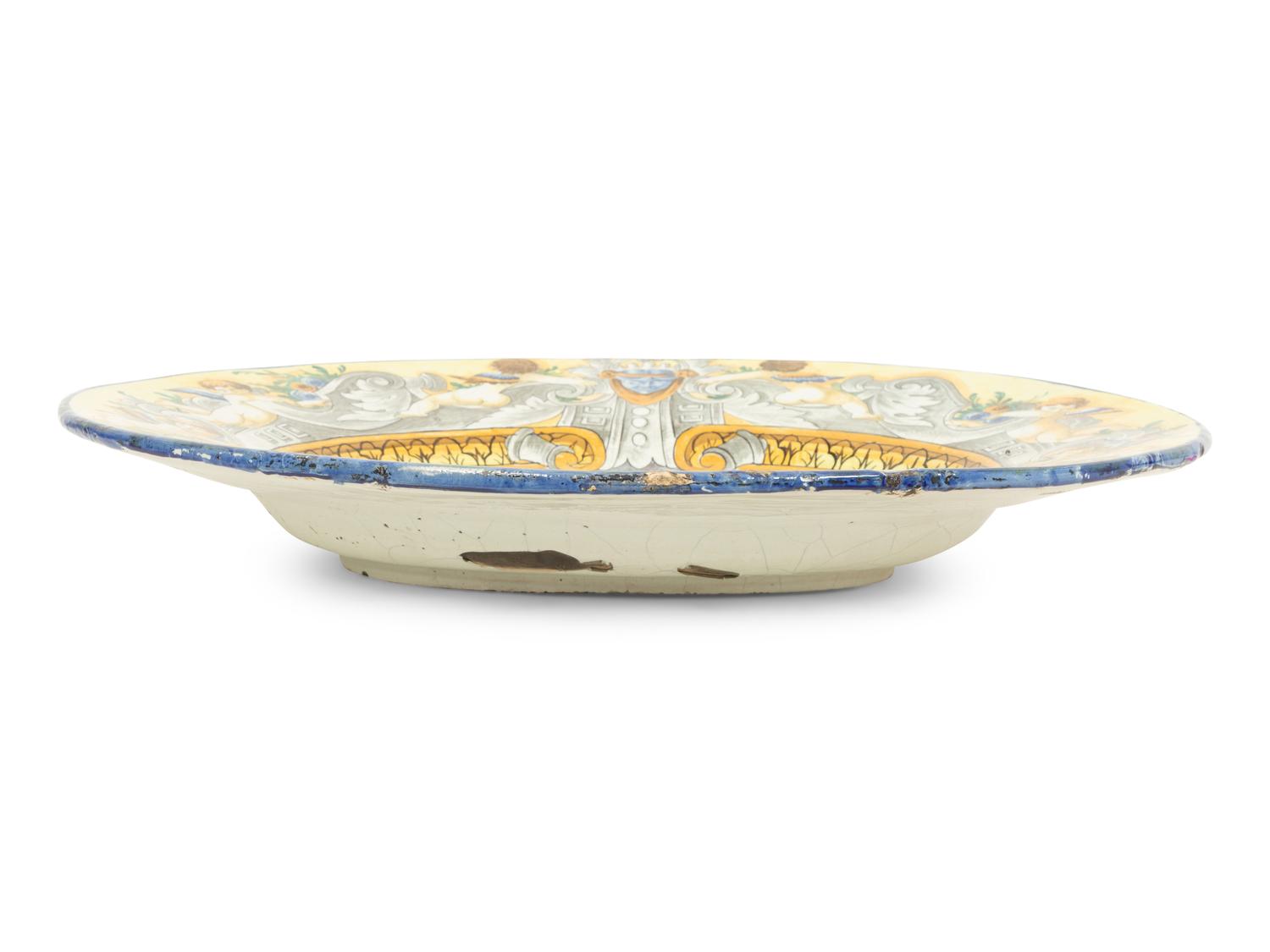 An Italian Majolica Oval Bowl