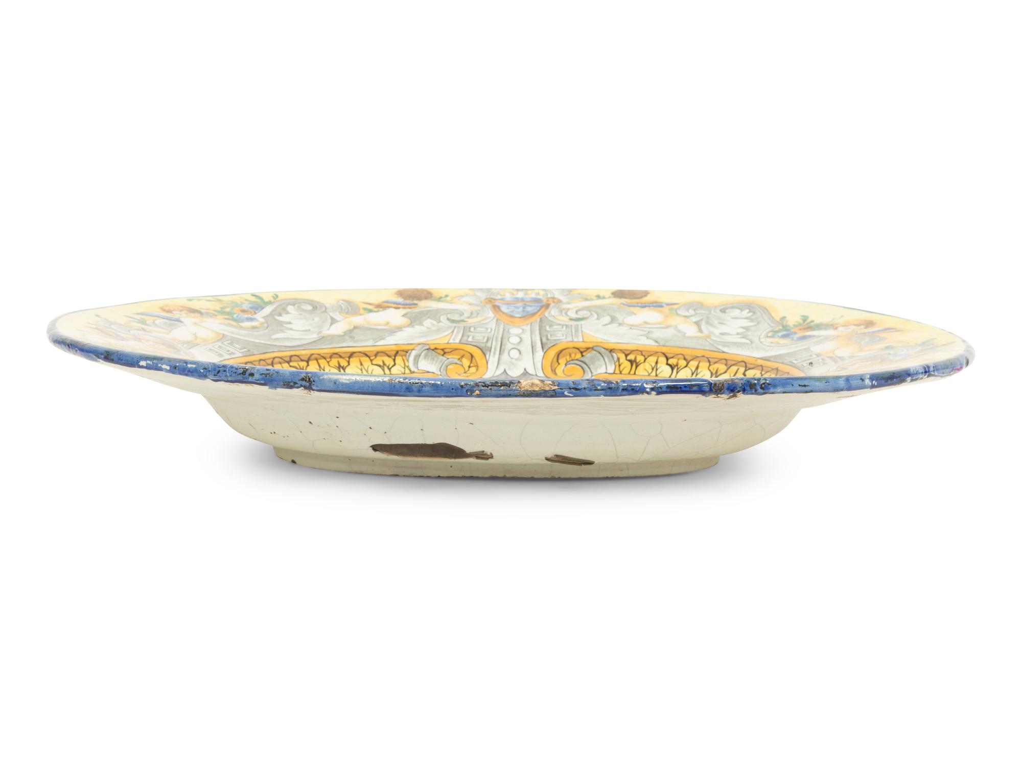 An Italian Majolica Oval Bowl