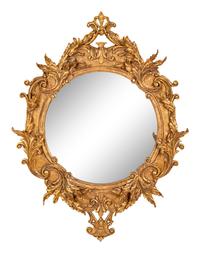 A Baroque Style Giltwood Mirror