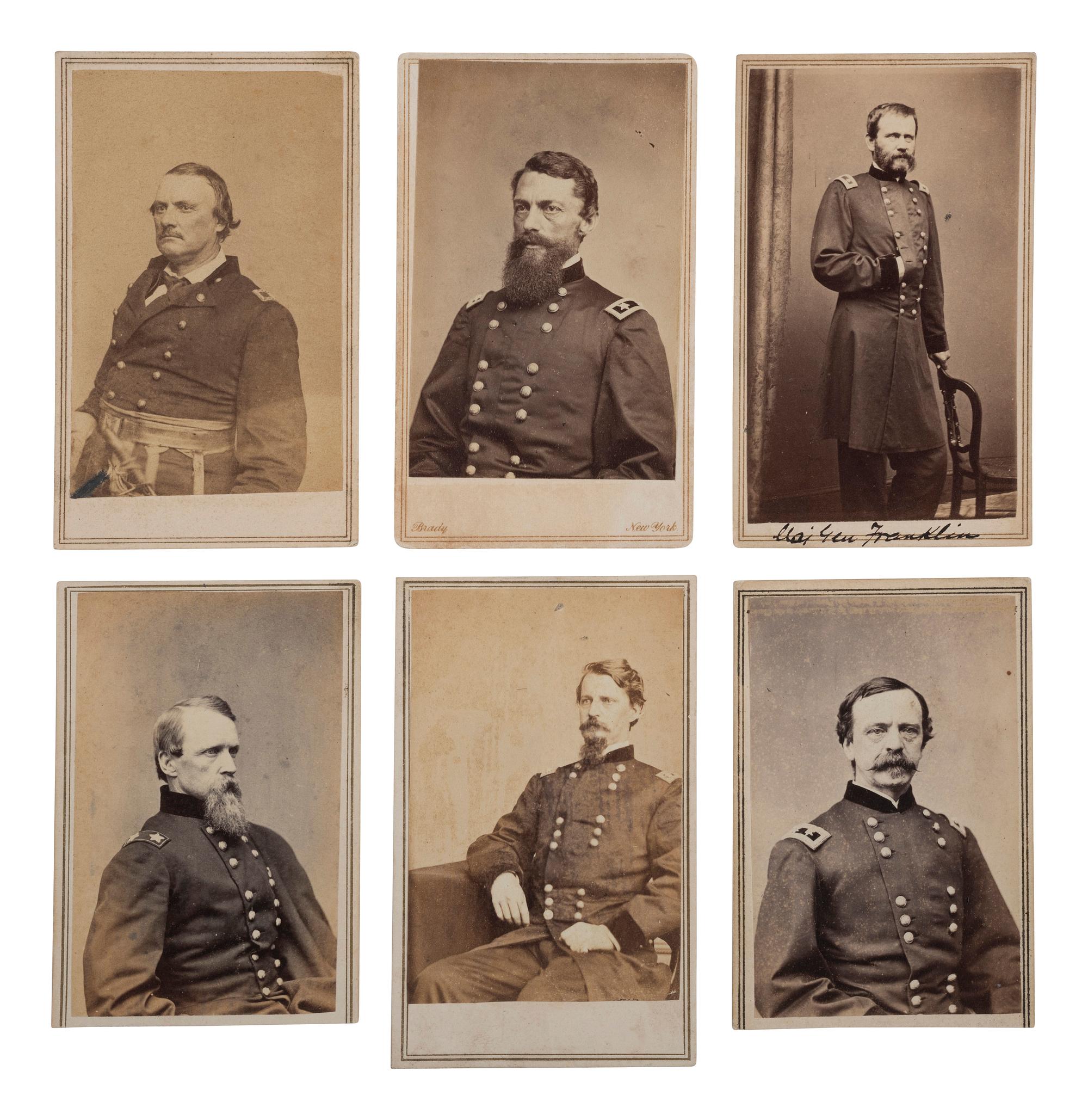 [CIVIL WAR]. A group of 25 CDVs of Union generals, many from the Army of the Potomac, incl. SICKLES, HANCOCK, BIRNEY, FRANKLIN, and STONEMAN.