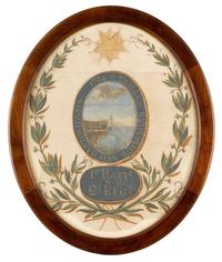 Centerpiece of the 1st Battalion, 2nd New Hampshire Regiment Color late 18th century