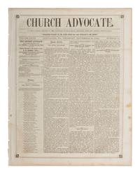[AFRICAN AMERICANA - EMANCIPATION PROCLAMATION]. Church Advocate . Vol. XXVII, No. 21. Lancaster, PA: E.H. Thomas, J.S. Gable, and George Ross, 25 September 1862.