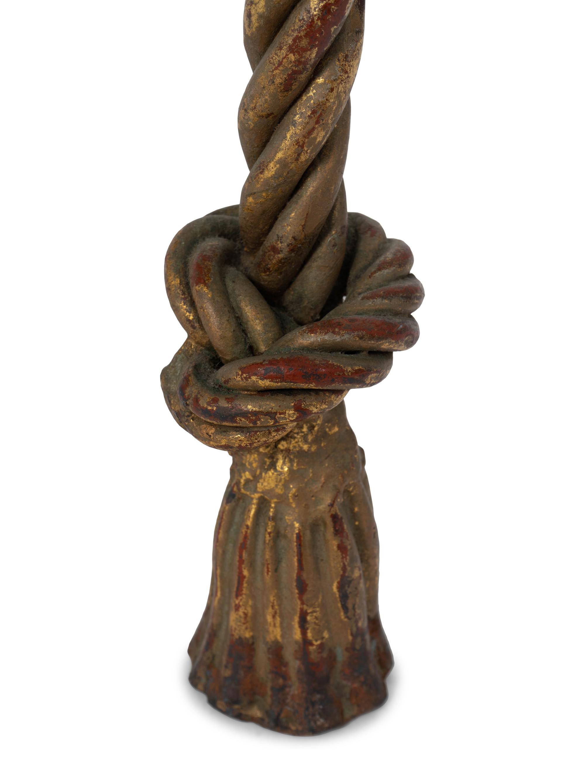 A Napoleon III Style Gilt-Metal Rope and Tassel Fauteuil — 20TH CENTURY