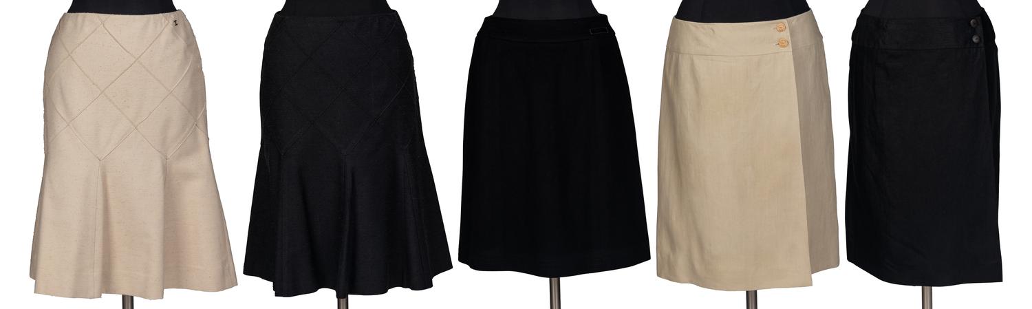 Five Chanel Skirts