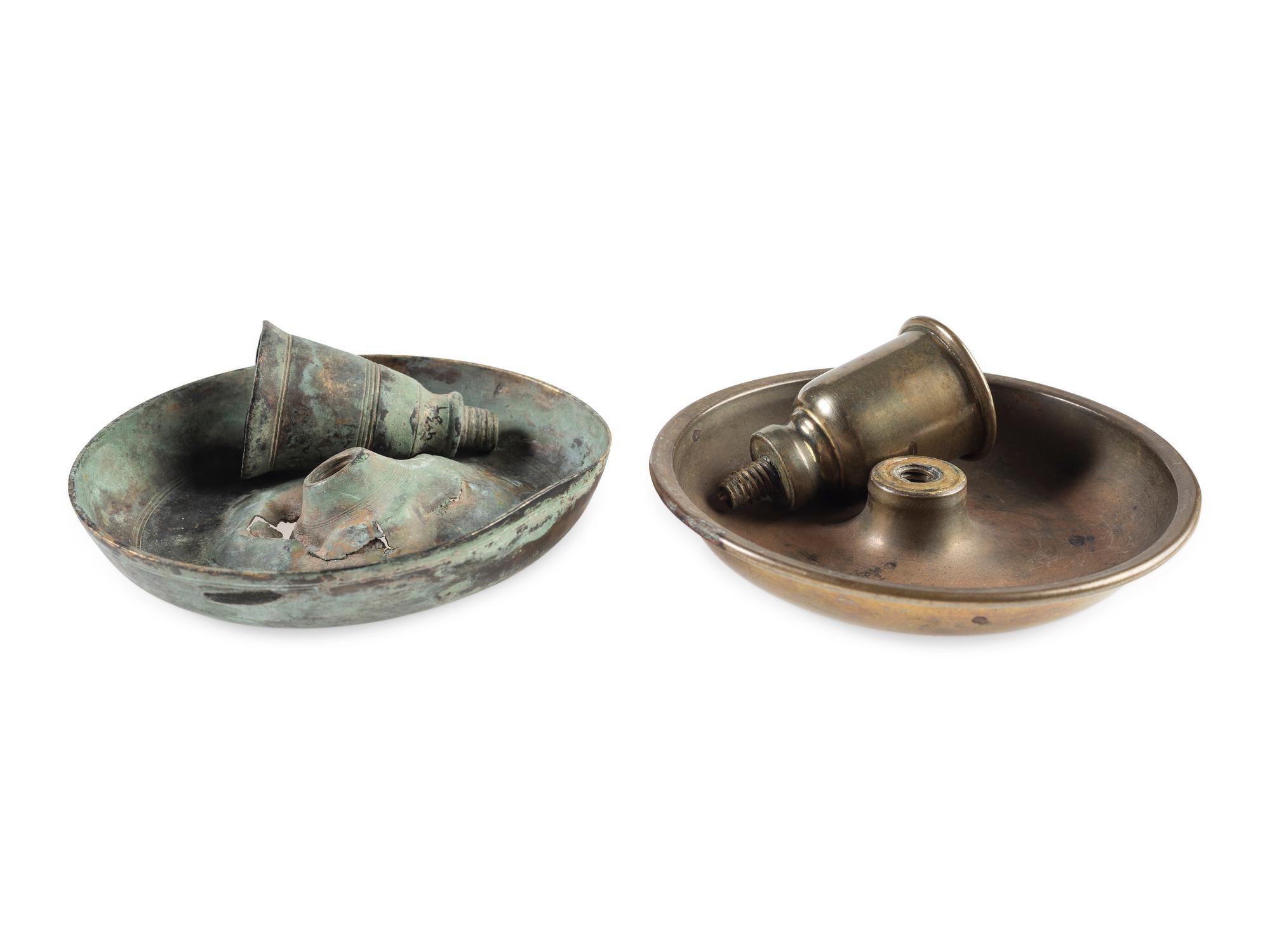 Civil War-period collapsible candlestick and war-date letter referencing same type of candlestick.