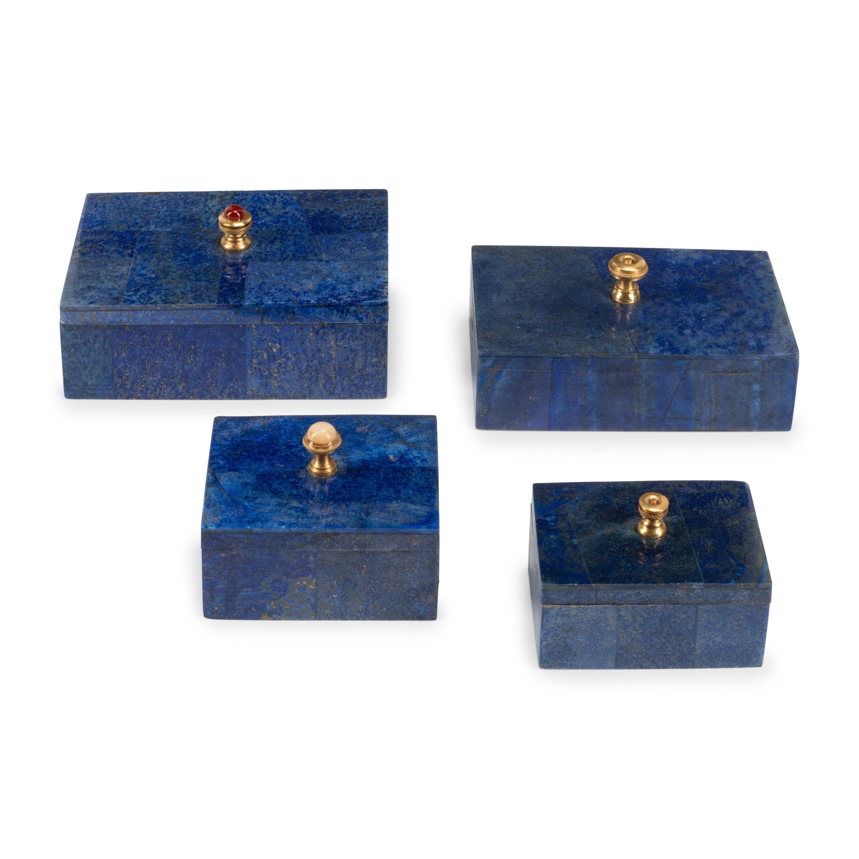 Four Lapis Lazuli Boxes