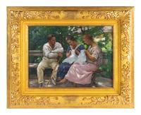 Untitled (Three Figures on a Bench)