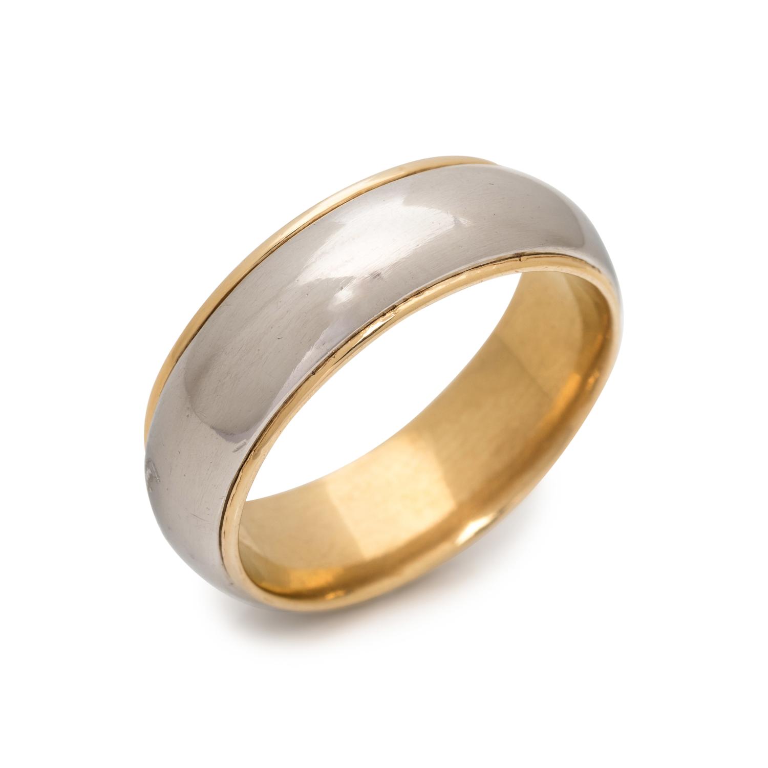 PLATINUM AND YELLOW GOLD BAND