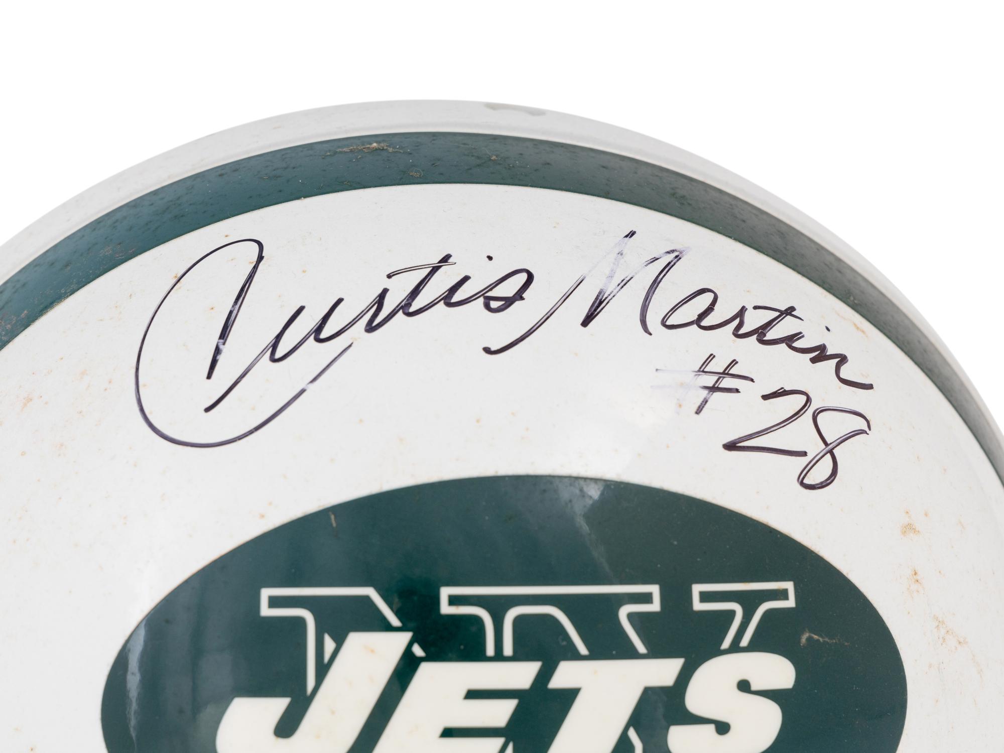 A Curtis Martin Signed Autograph Full Size New York Jets Helmet,