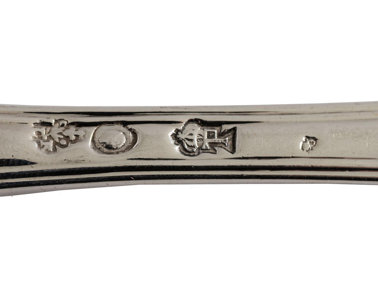 A Georgian and Victorian Silver Flatware Service
