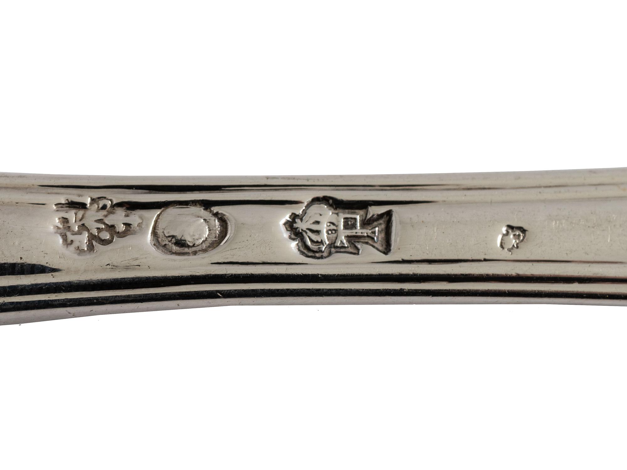 A Georgian and Victorian Silver Flatware Service