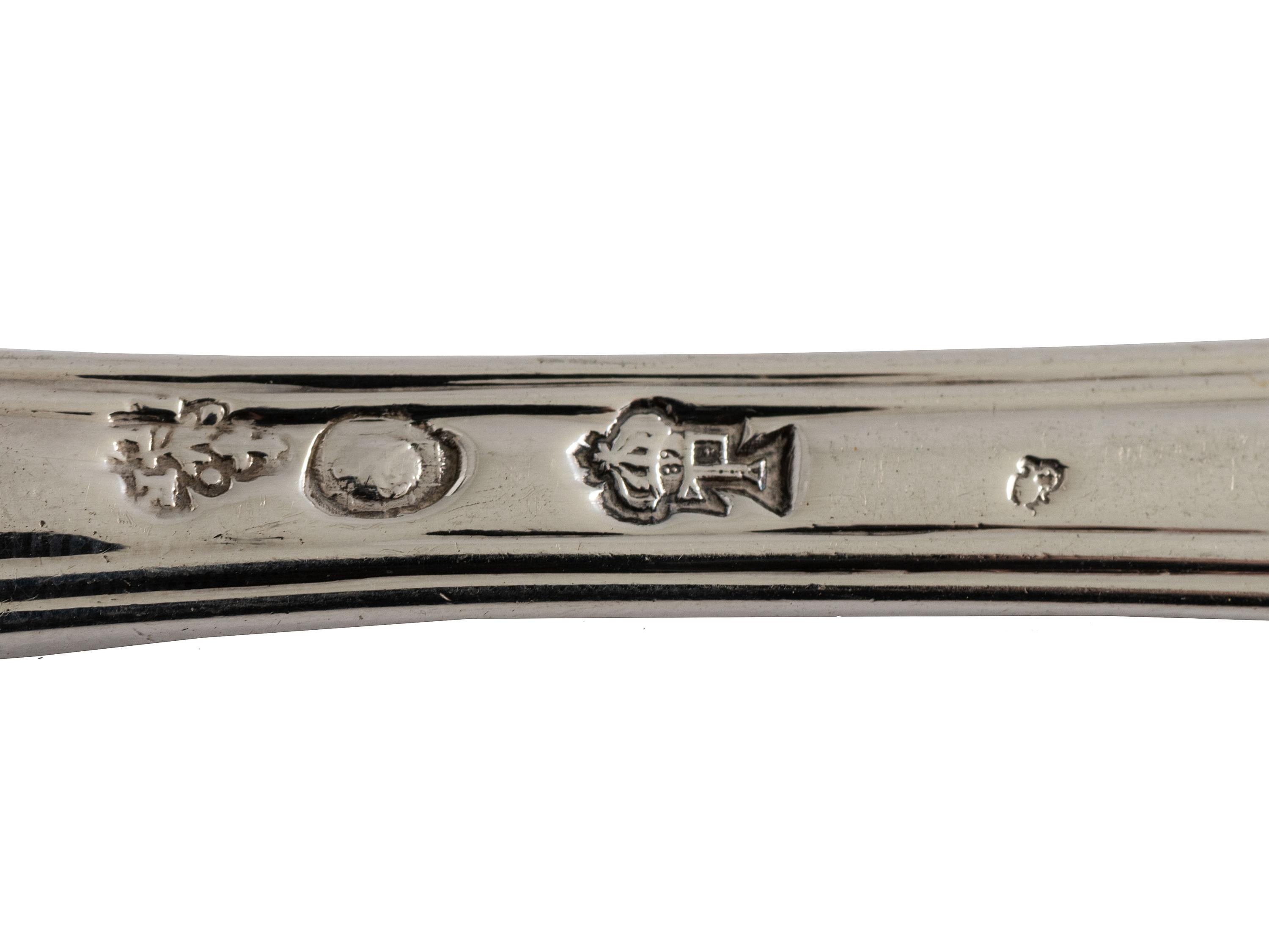 A Georgian and Victorian Silver Flatware Service