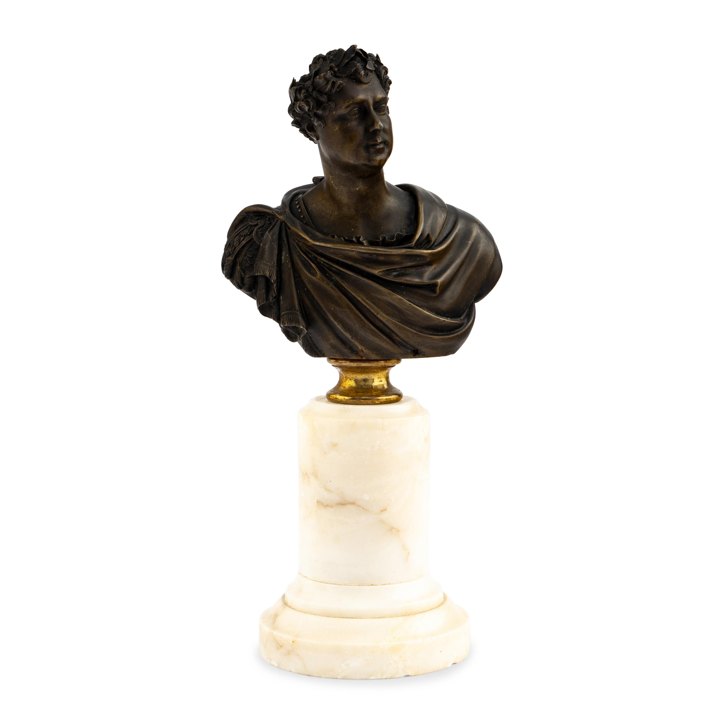 A Bronze and Marble Coronation Bust of George IV