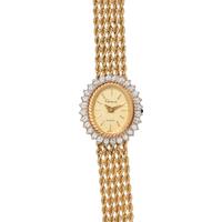 GENEVE, 14K YELLOW GOLD AND DIAMOND WRISTWATCH