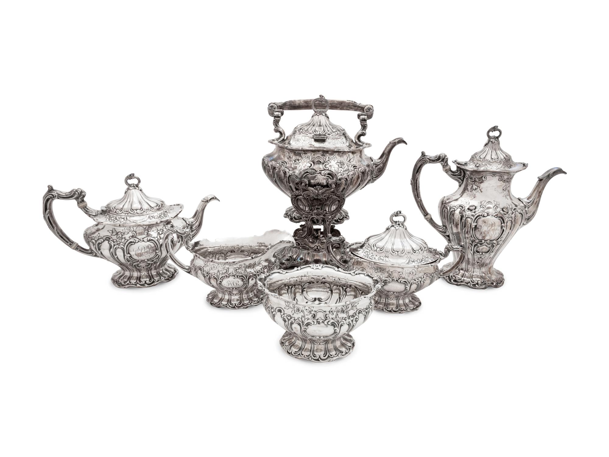 An American Silver Six-Piece Tea and Coffee Service