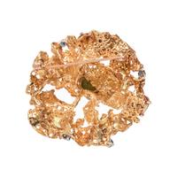 YELLOW GOLD, PERIDOT AND SAPPHIRE BROOCH