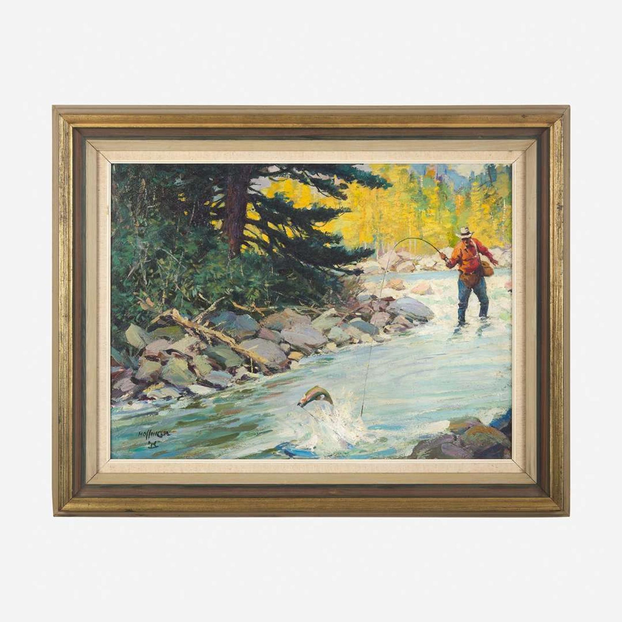 Frank B. Hoffman (American, 1888-1958) Trout Fisherman