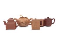 Four Chinese Yixing Zisha Pottery Teapots