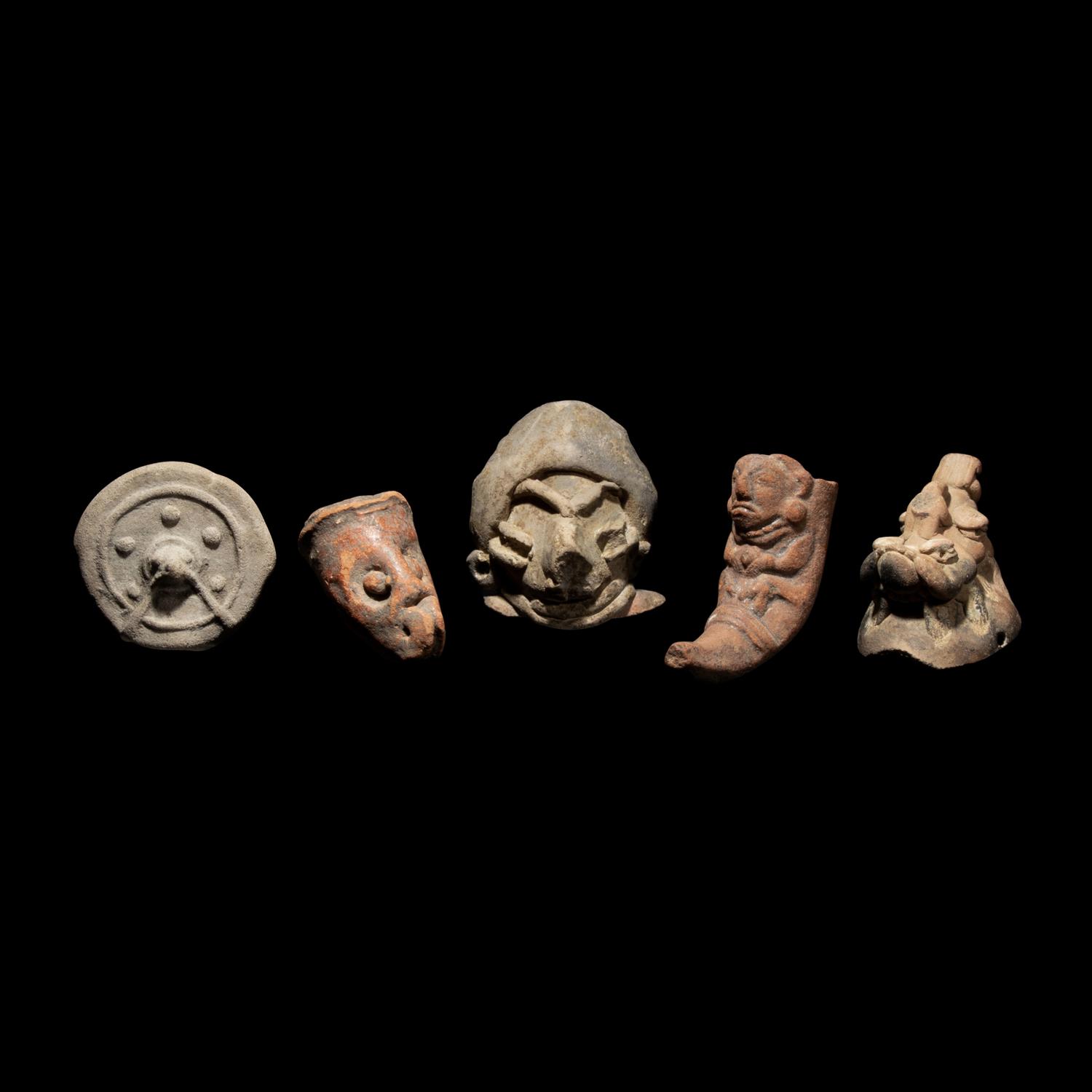 Five Pre-Columbian Terracotta Zoomorphic Fragments