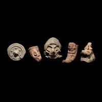Five Pre-Columbian Terracotta Zoomorphic Fragments