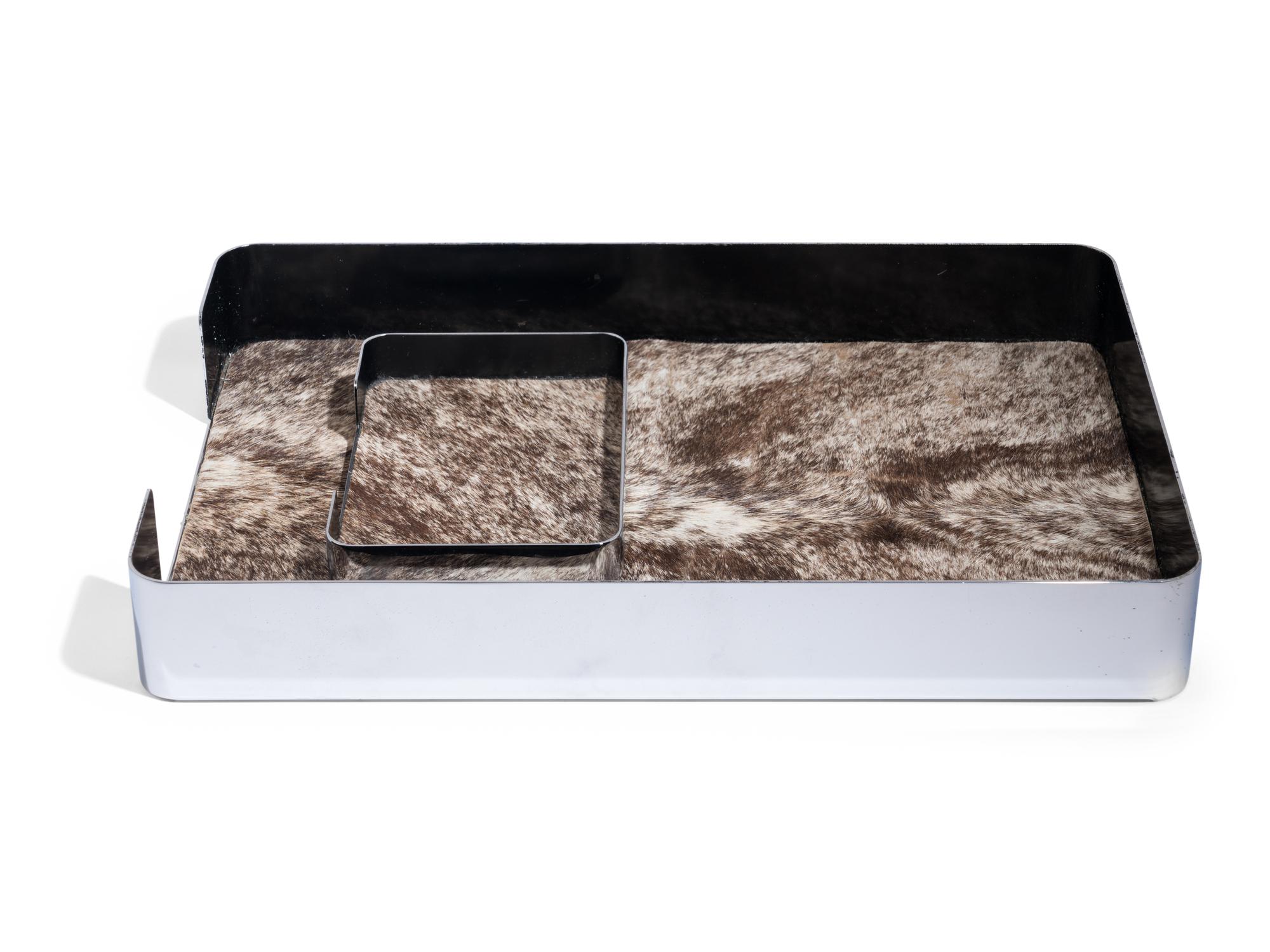 Pair of Hair-on-Hide Desk Articles Knoll, USA