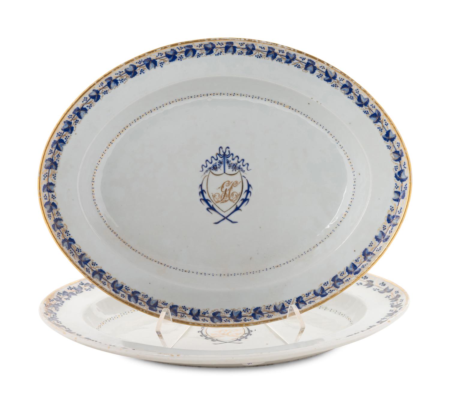 Two Chinese Export Porcelain Platters