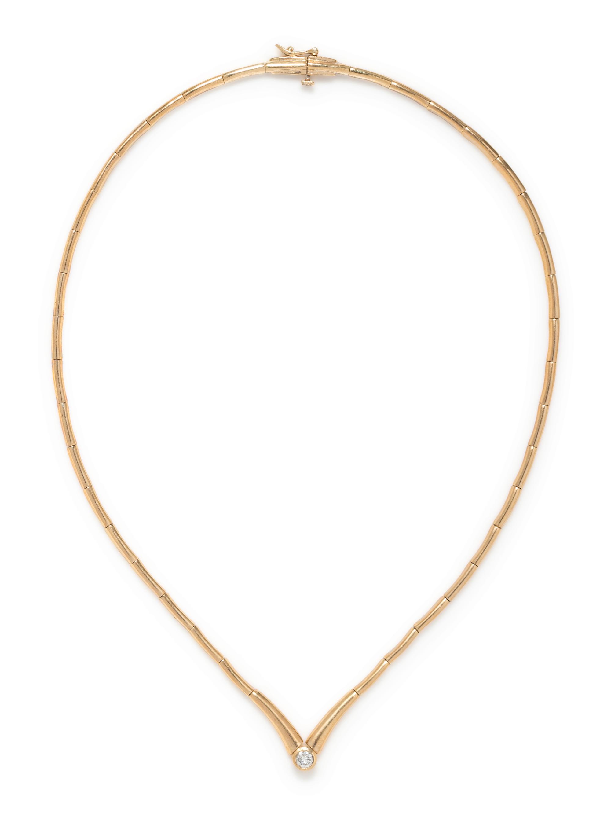 YELLOW GOLD AND DIAMOND COLLAR NECKLACE