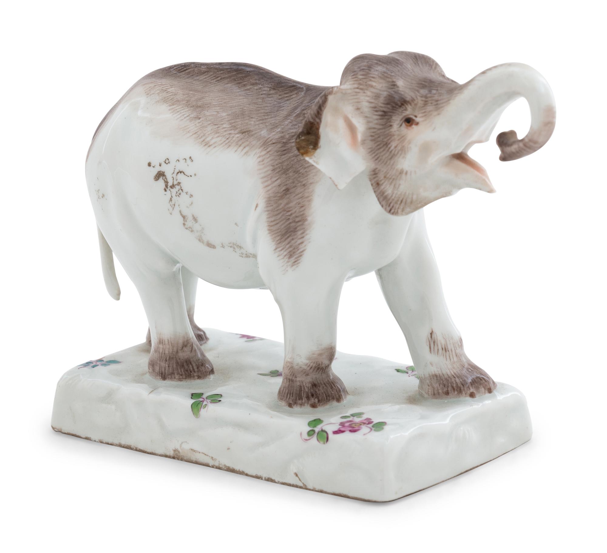 A Meissen Porcelain Elephant