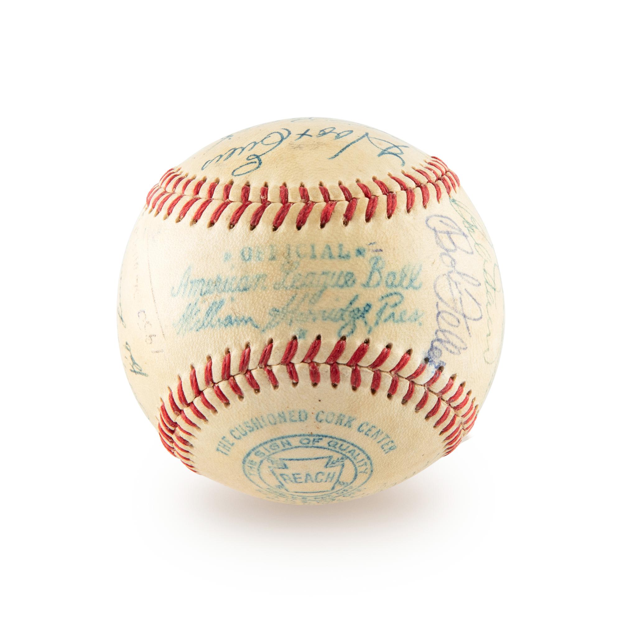 A 1950 American League All Stars Signed Autograph Baseball Including Ted Williams (Beckett Authentication Services)