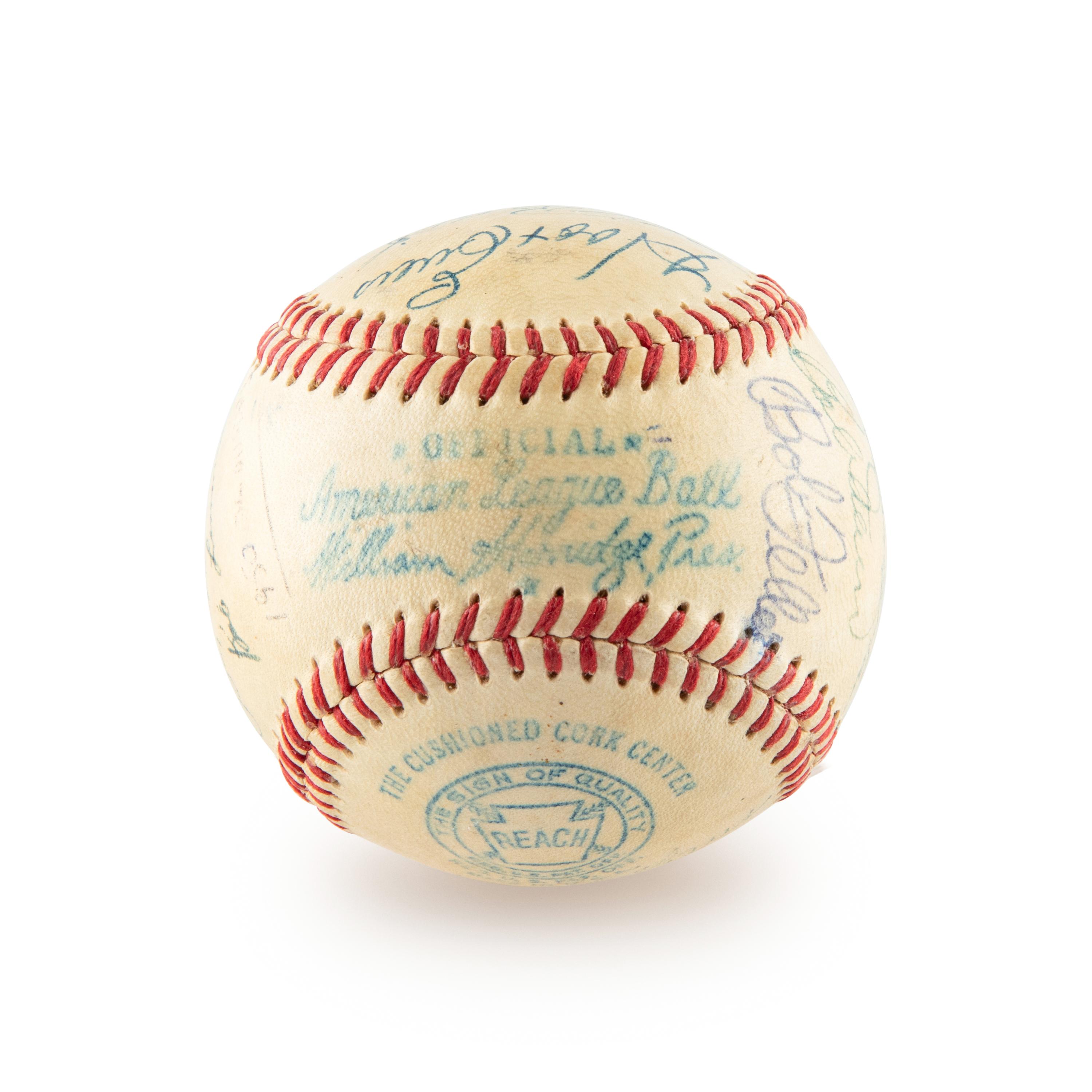A 1950 American League All Stars Signed Autograph Baseball Including Ted Williams (Beckett Authentication Services)