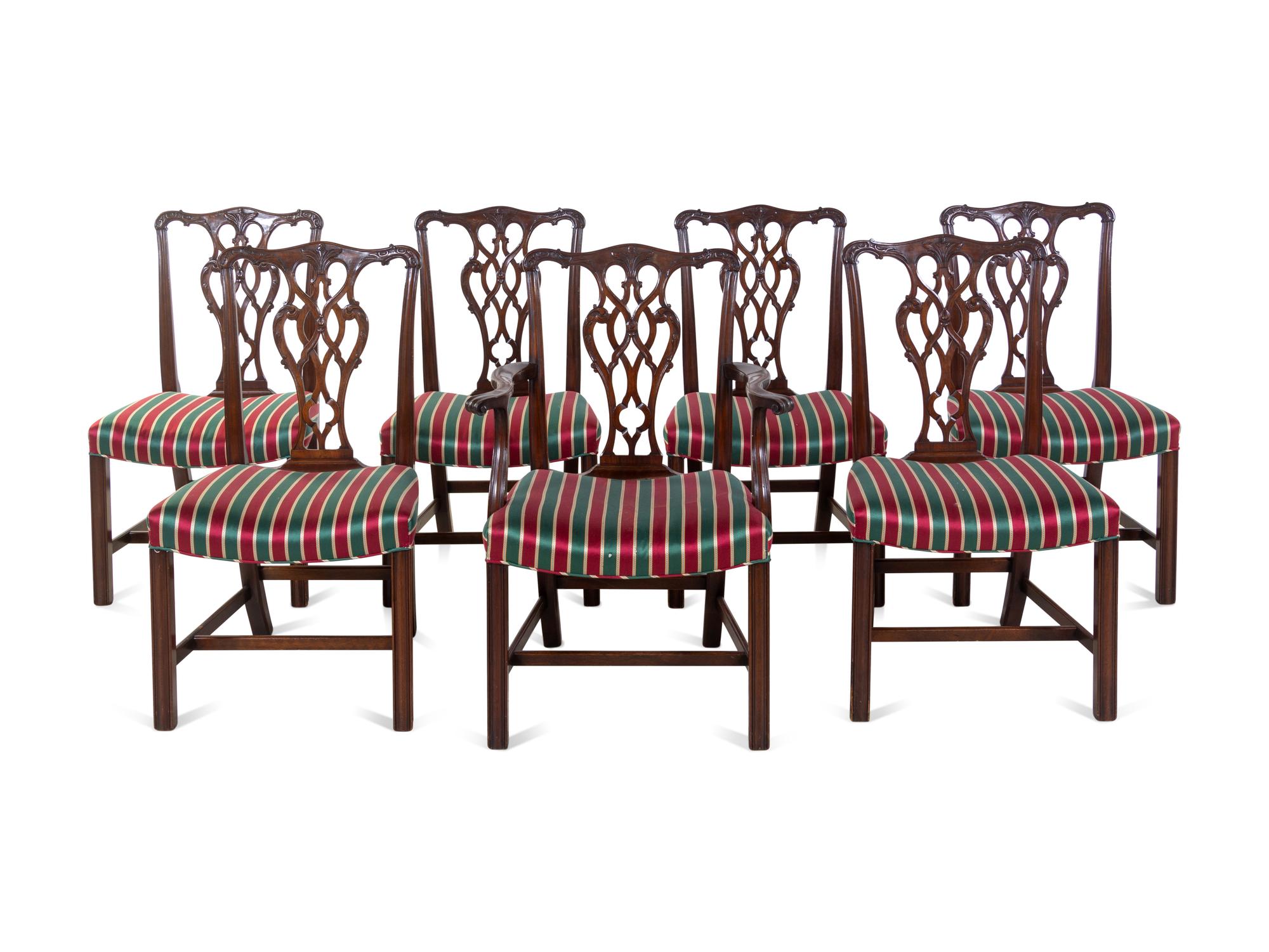 A Set of Seven George III Style Mahogany Dining Chairs