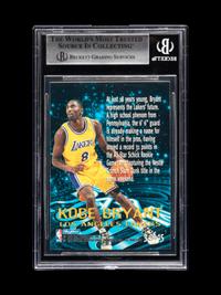 A 1996-97 Skybox E-X2000 Star Date Kobe Bryant Rookie Basketball Card No. 3 (BGS 8.5 NM-MT+)
