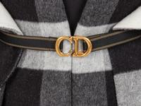 CHRISTIAN DIOR, BELTED PLAID SCARF BOLERO/SHAWL