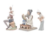 Three Lladro Porcelain Figures