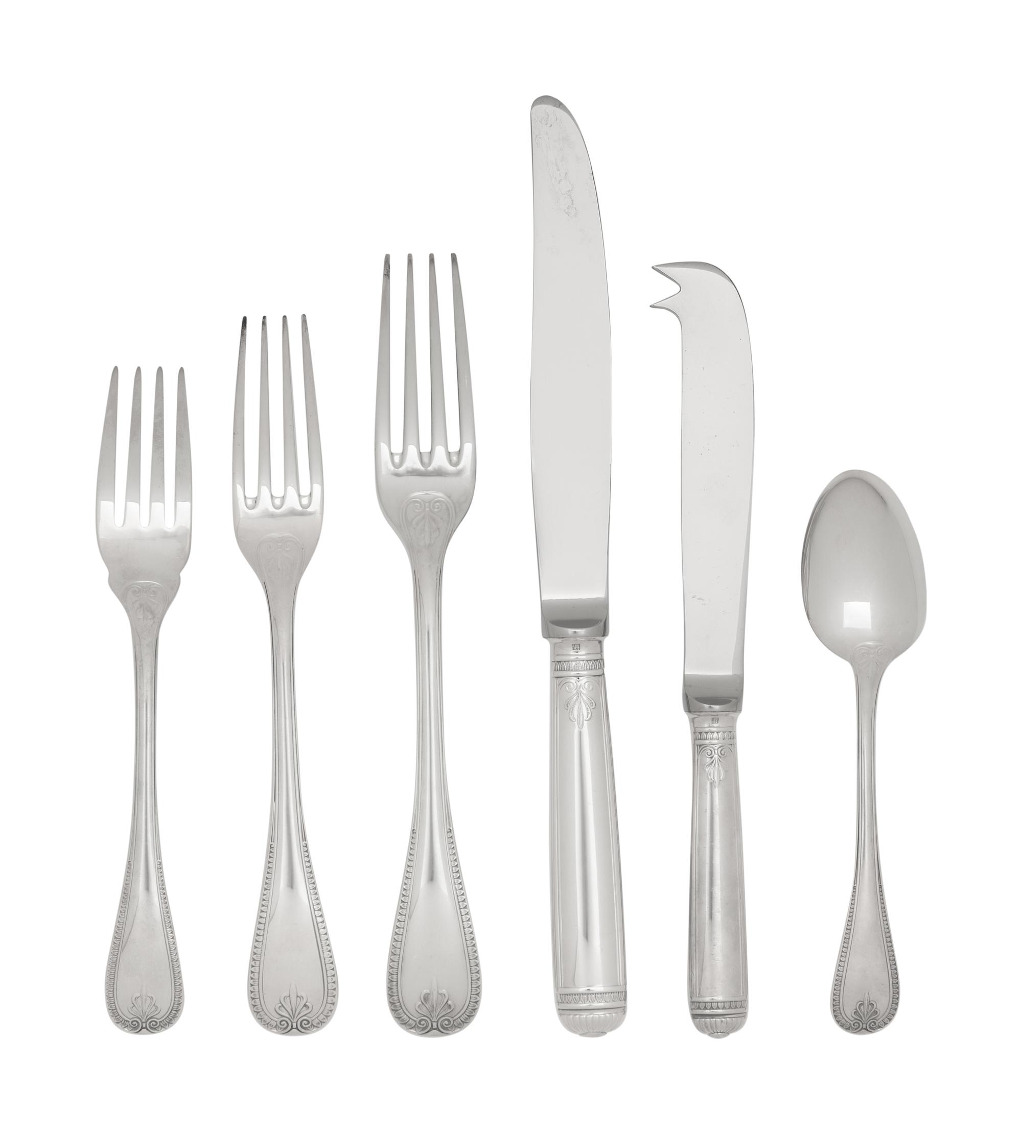 A Christofle Silver-Plate Flatware Service
