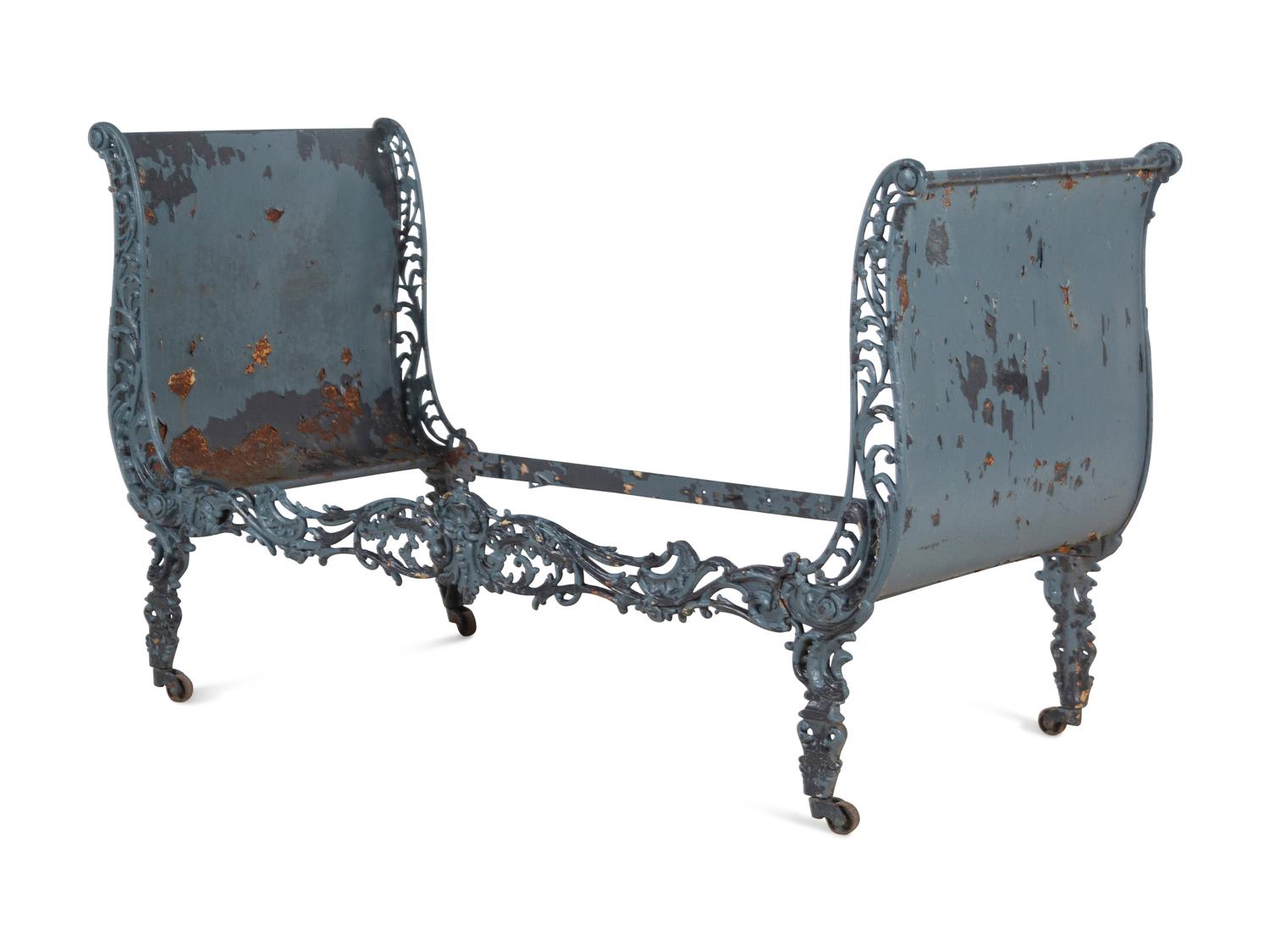 An Empire Style Painted Iron Daybed