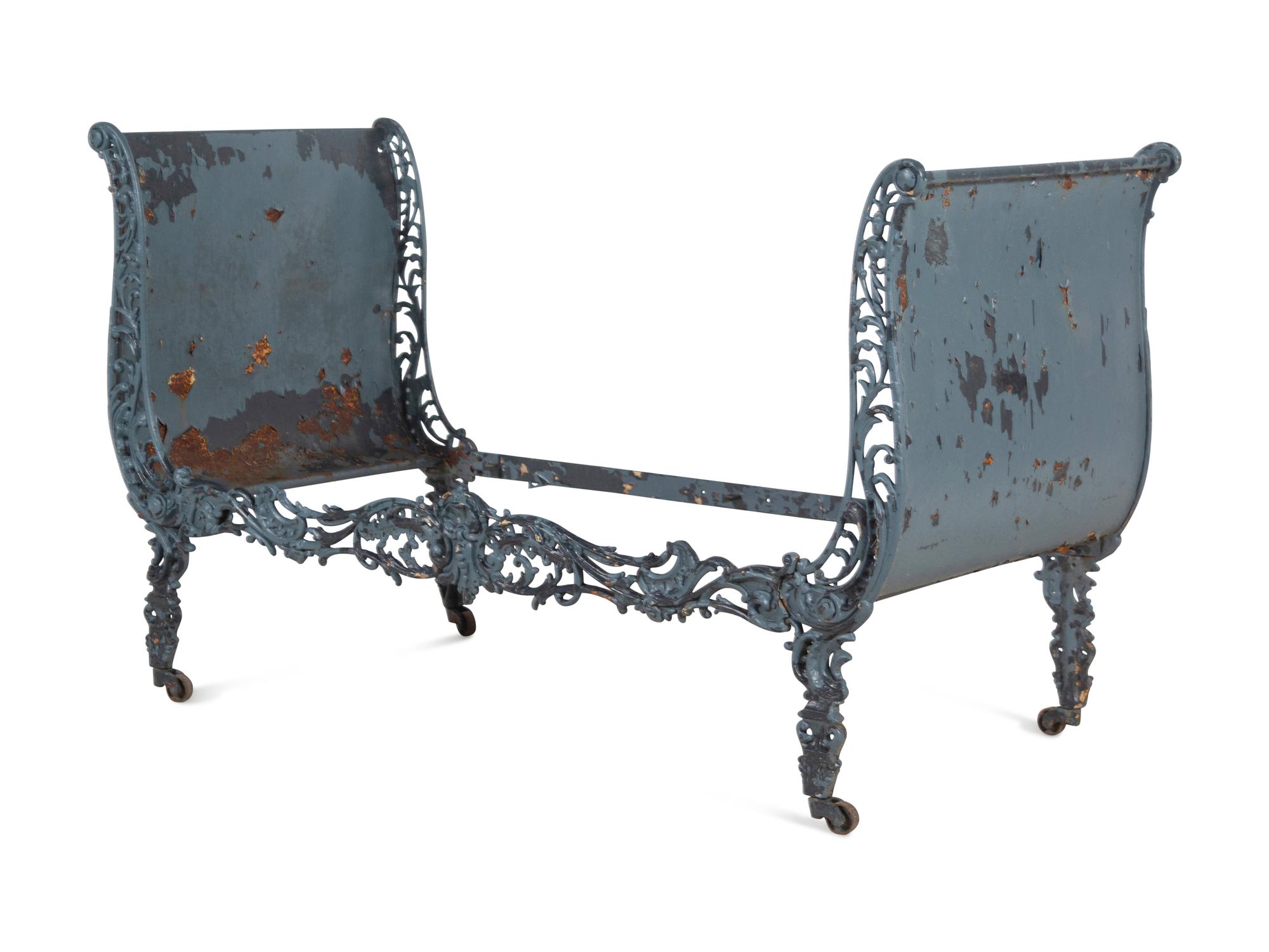 An Empire Style Painted Iron Daybed