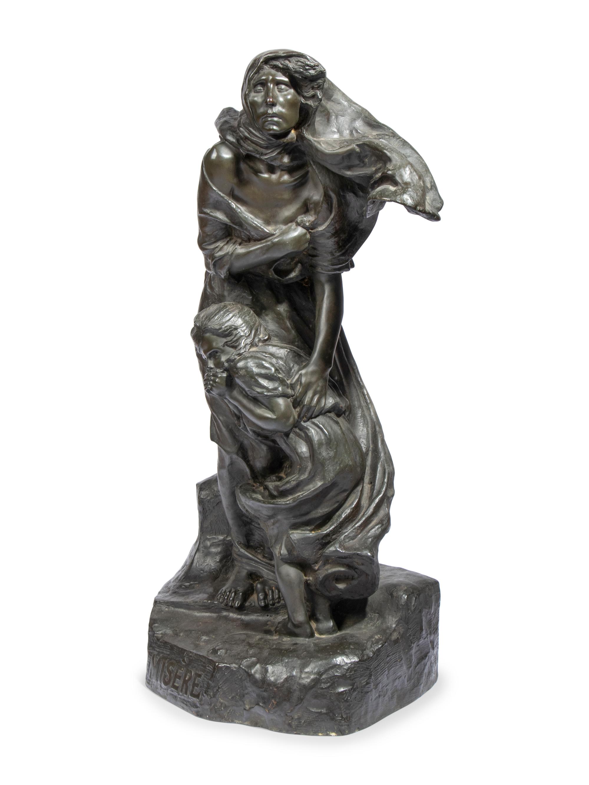 A Large Continental Bronze Figural Group