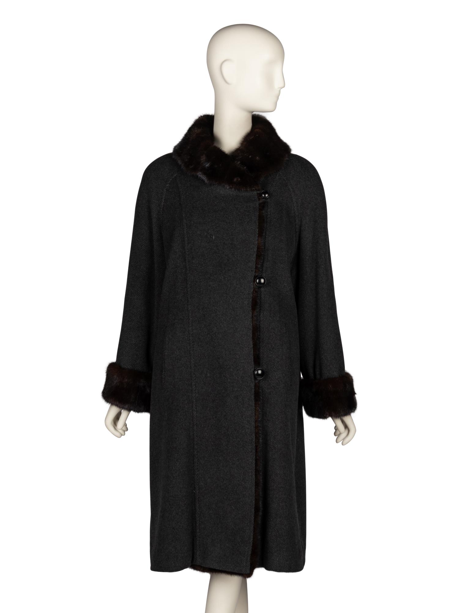 Mink-Lined Cashmere Coat