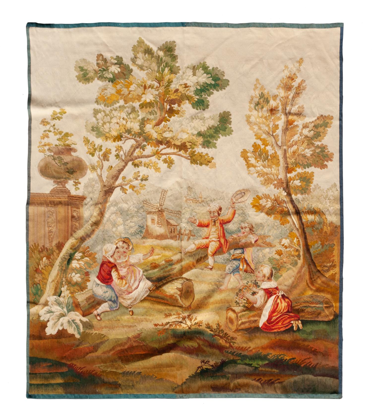 A Continental Wool Tapestry 7 feet 1 inch x 6 feet 1 inch. — 18TH/19TH CENTURY