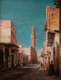 Street Scene with Mosque