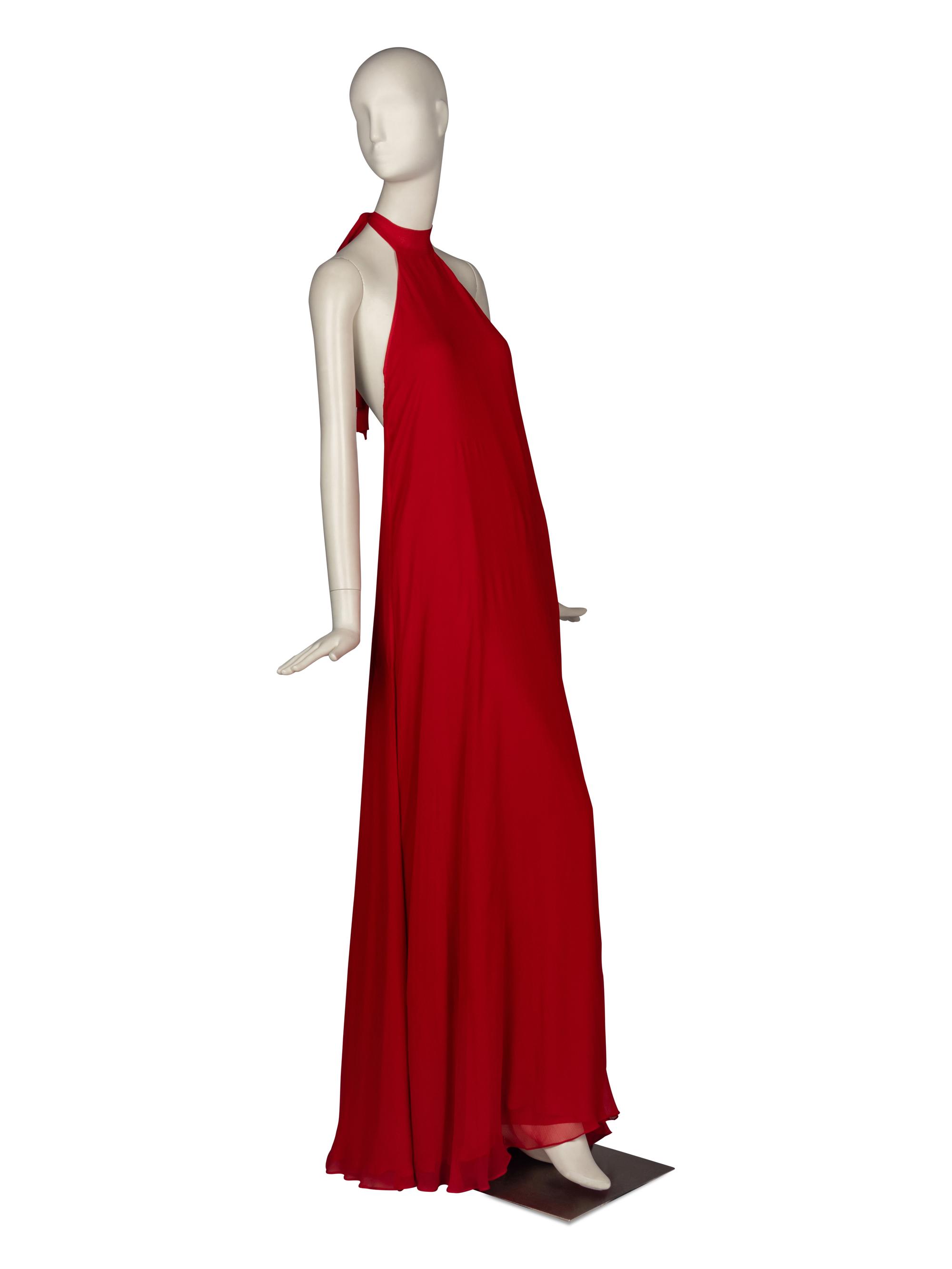 Important HALSTON Chiffon Gown, 1970s