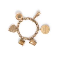 YELLOW GOLD CHARM BRACELET