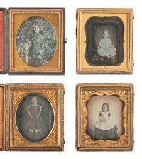 [EARLY PHOTOGRAPHY]. 15 sixth plate daguerreotypes of young girls.