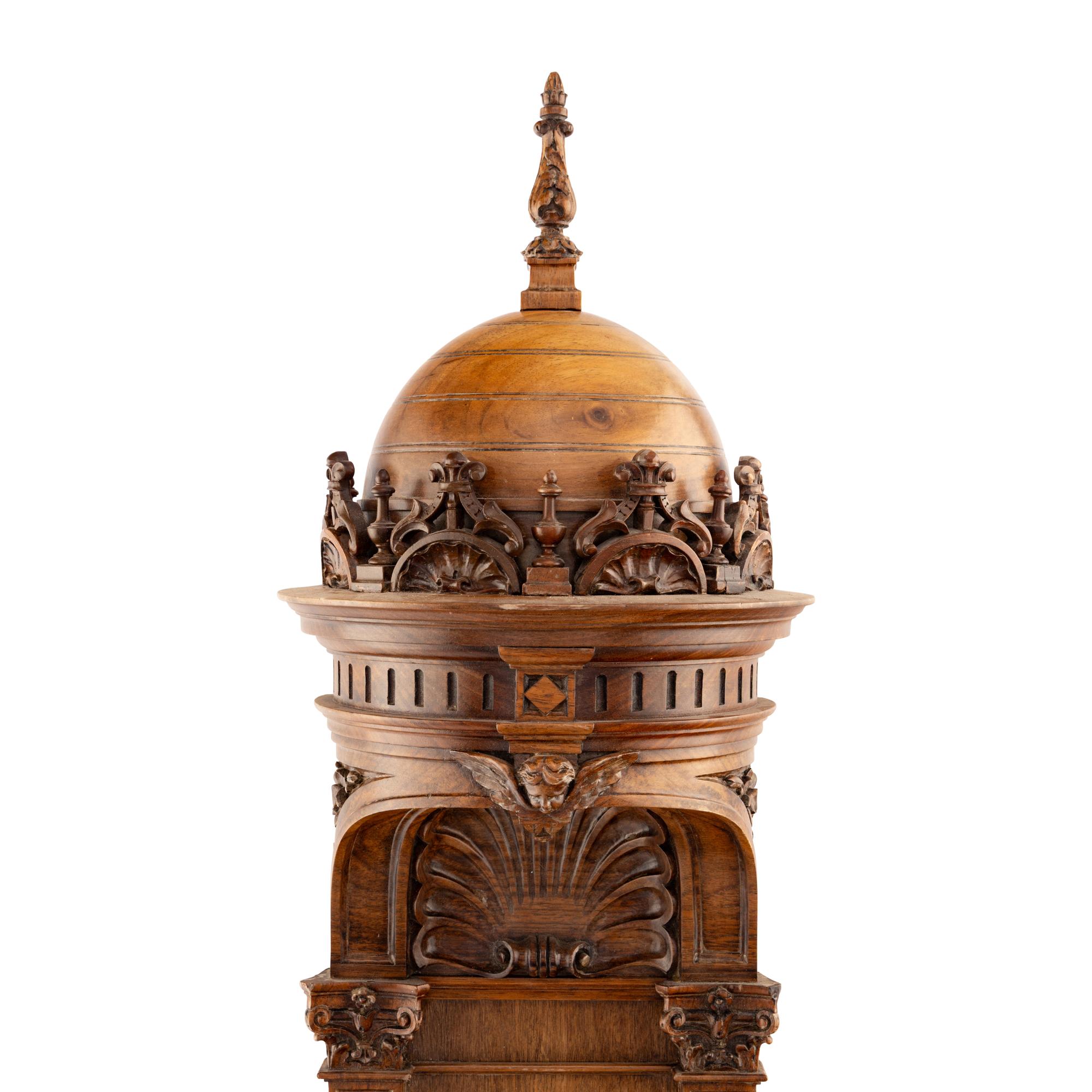 A Carved Walnut Altar Niche