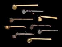 Nine Japanese Metal Portable Writing Sets, Yatate