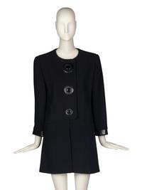 Pierre Cardin Haute Couture Black Jacket with Vinyl Accents